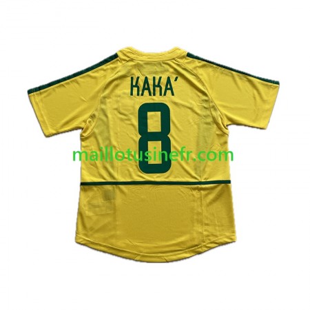 Maillot de Foot Brésil KAKA 8 Domicile Retro 2002